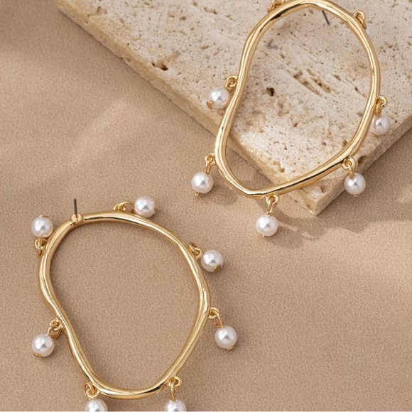 Pearl Drop Earrings N1939 - Picture 2 of 5